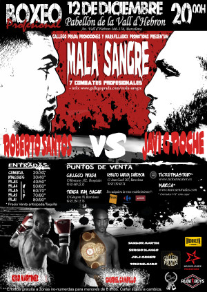 Mala Sangre: cartel velada boxeo barcelona