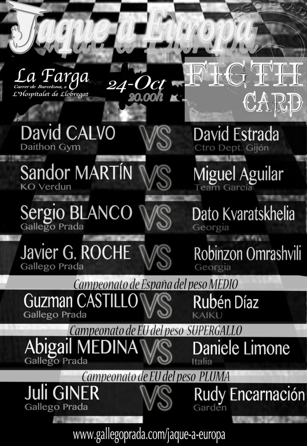 Fight Card Jaque A Europa