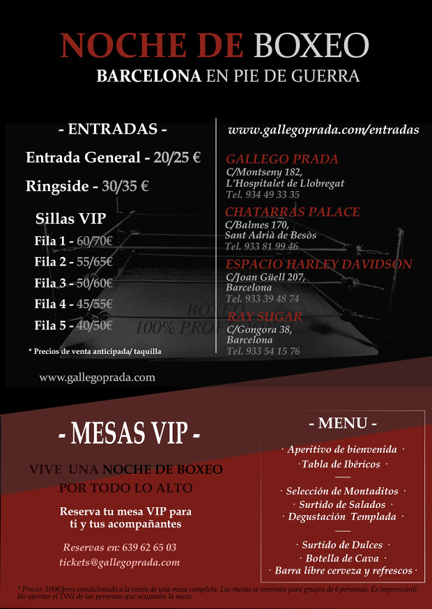 Entradas - En pie de guerra Info entradas - Barcelona en pie de guerra